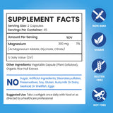 BioEmblem Triple Magnesium Complex 300mg back view with ingredient list