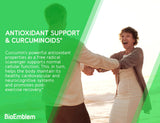 BioEmblem Turmeric Curcumin supplement bottle side view