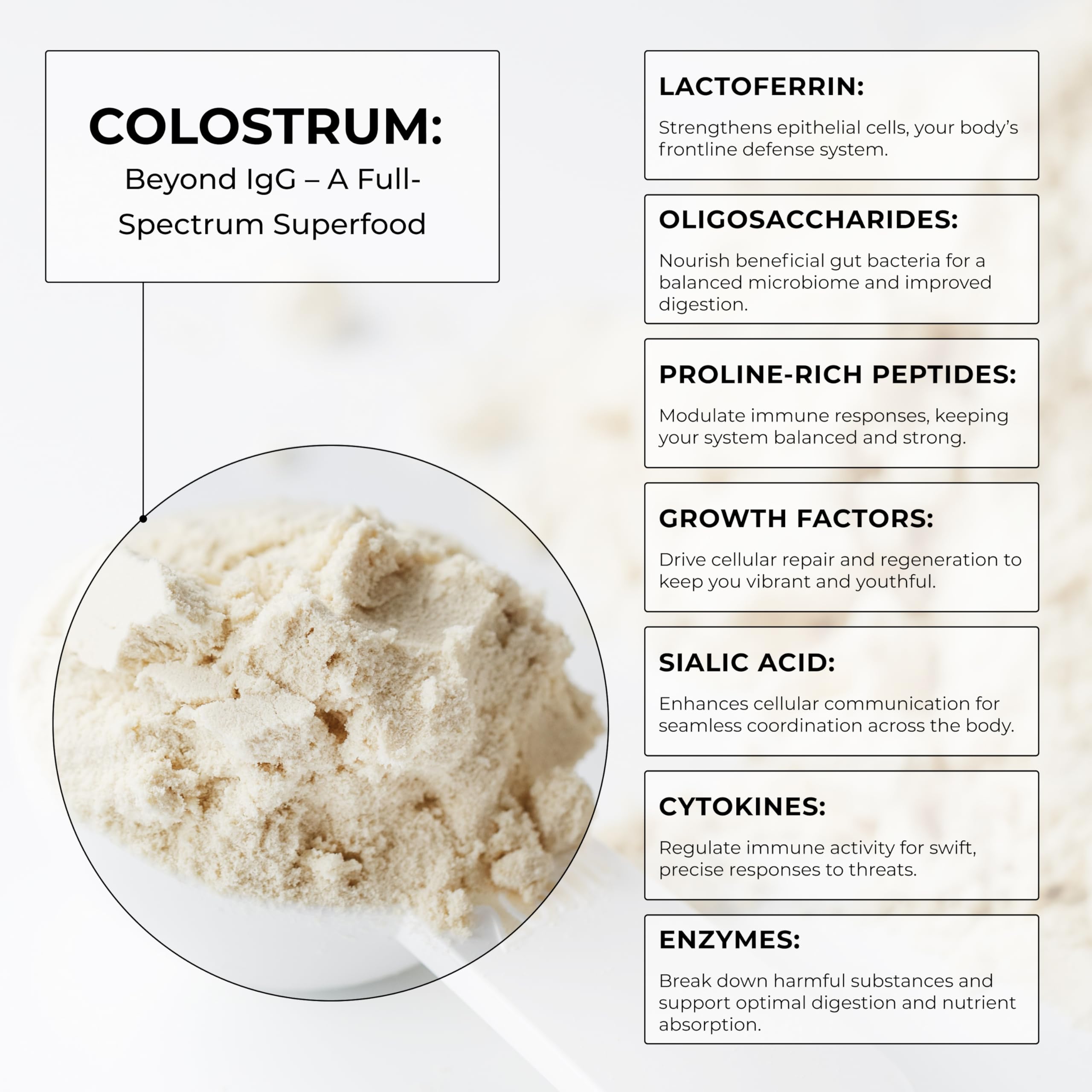 BIOFEMA Colostrum Powder 168g scoop