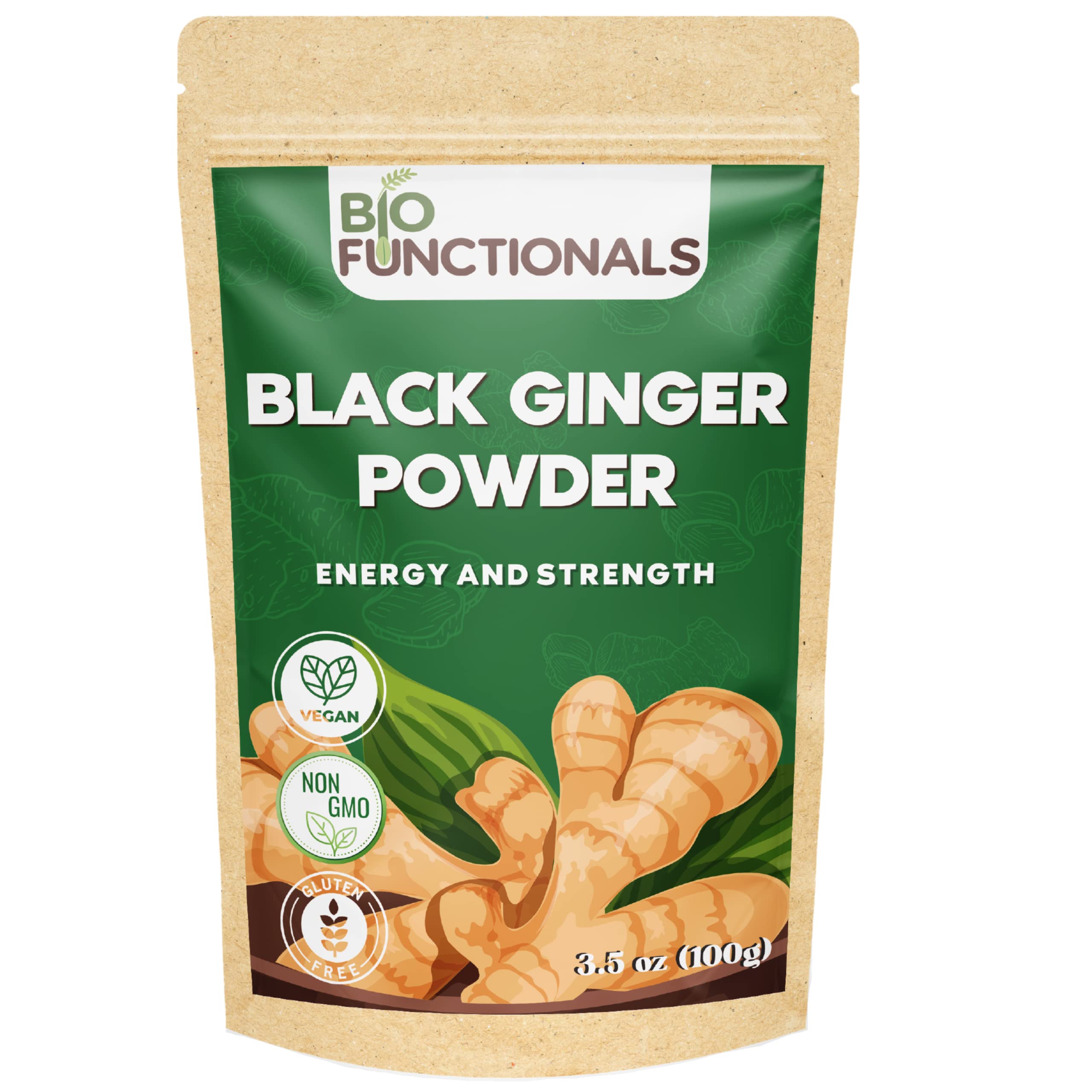 Biofunctionals Black Ginger Powder 99g front view packaging
