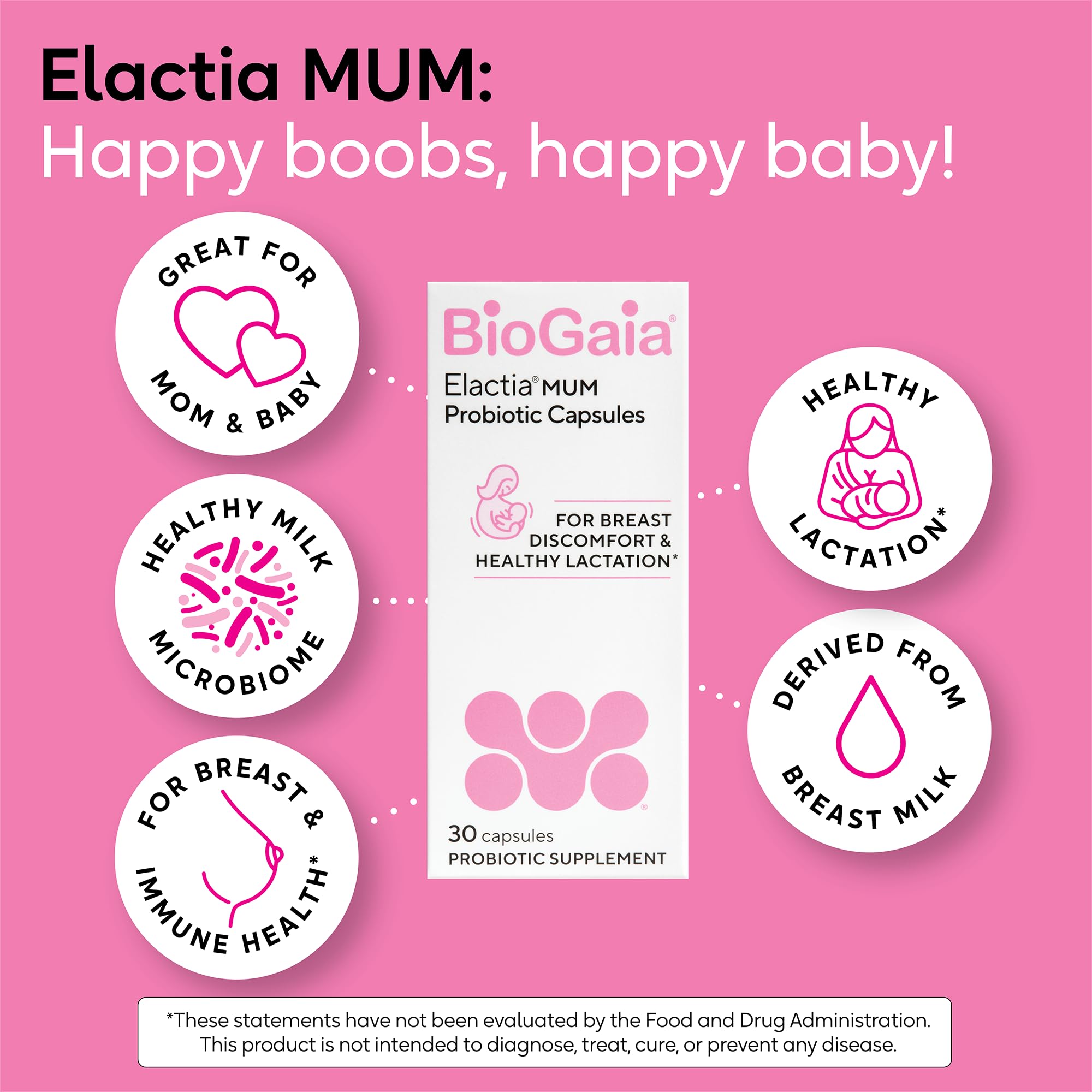 BioGaia Elactia Probiotic bottle with a natural backdrop