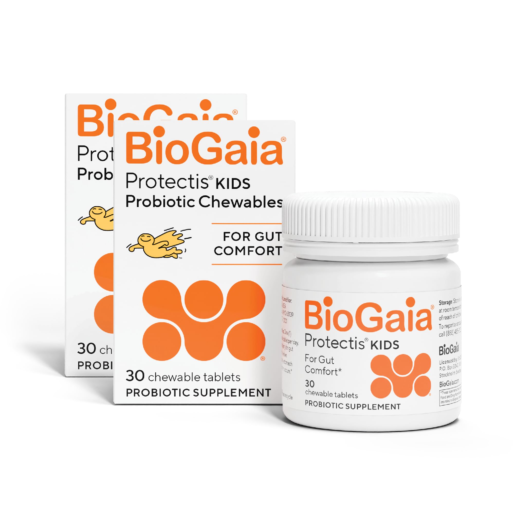 BioGaia Kids Probiotic Chewables 91g front view packaging