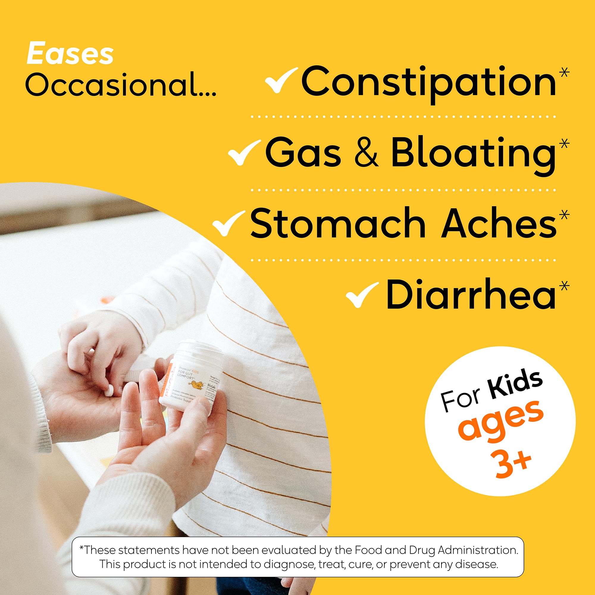 BioGaia Kids Probiotic Chewables 91g lemon-lime flavour tablets
