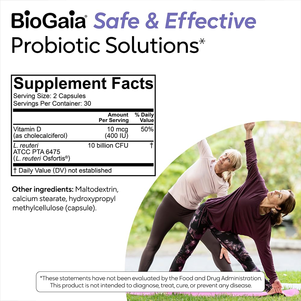 BioGaia Osfortis Women's Probiotic 60 Capsules with measuring spoon