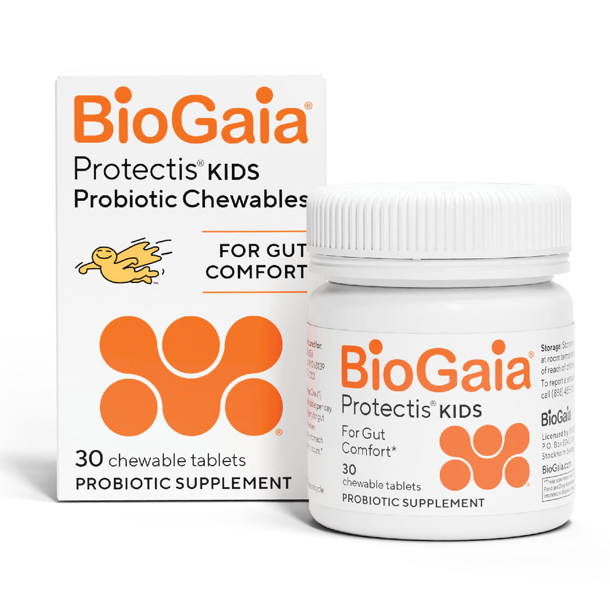 BioGaia Probiotic Chewable Tablets front view packaging