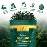 Biogenesis Chlorella & Spirulina Mini Tablets side view