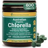 Biogenesis Chlorella tablets front view with packaging