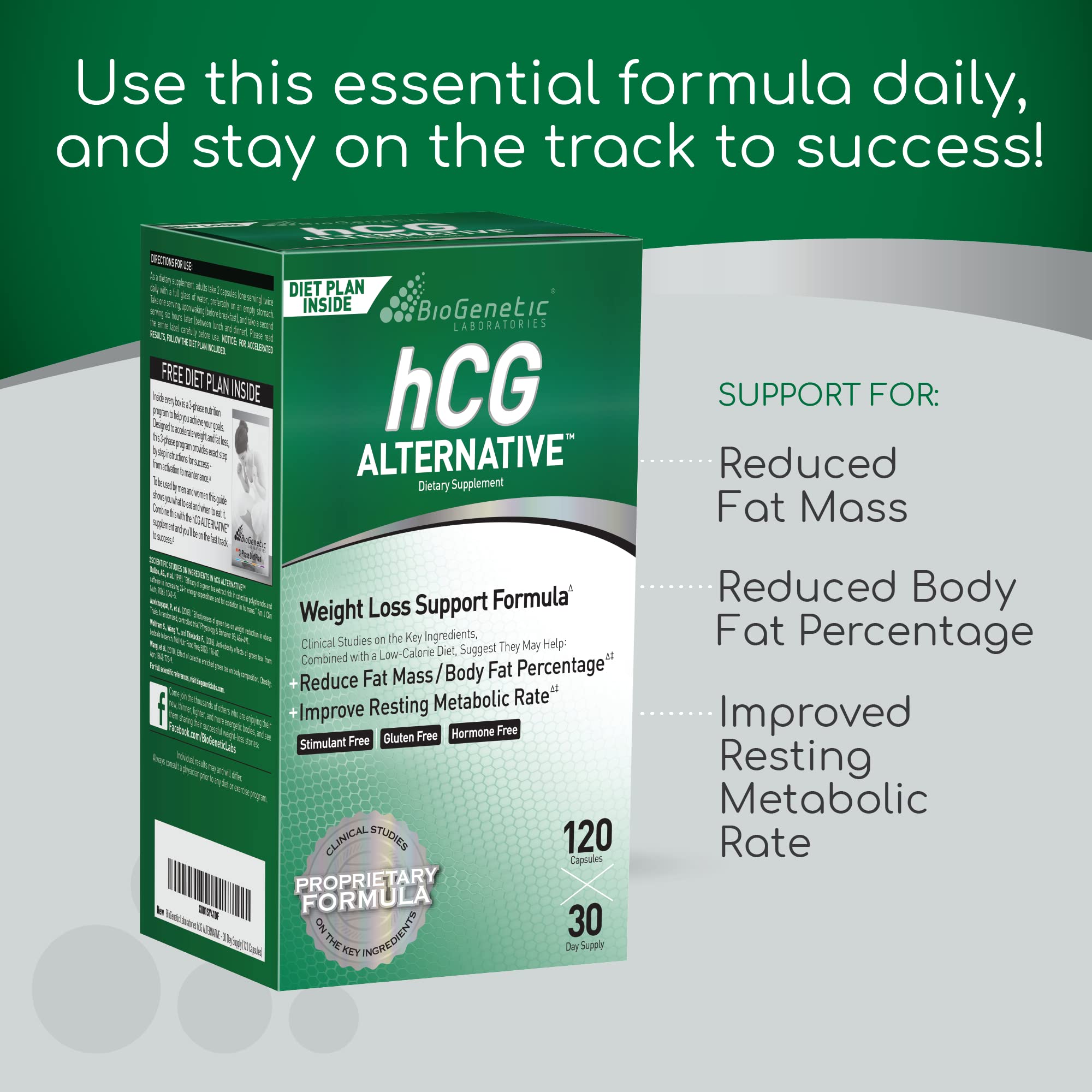 BioGenetic Laboratories hCG Alternative Fat Burner back view