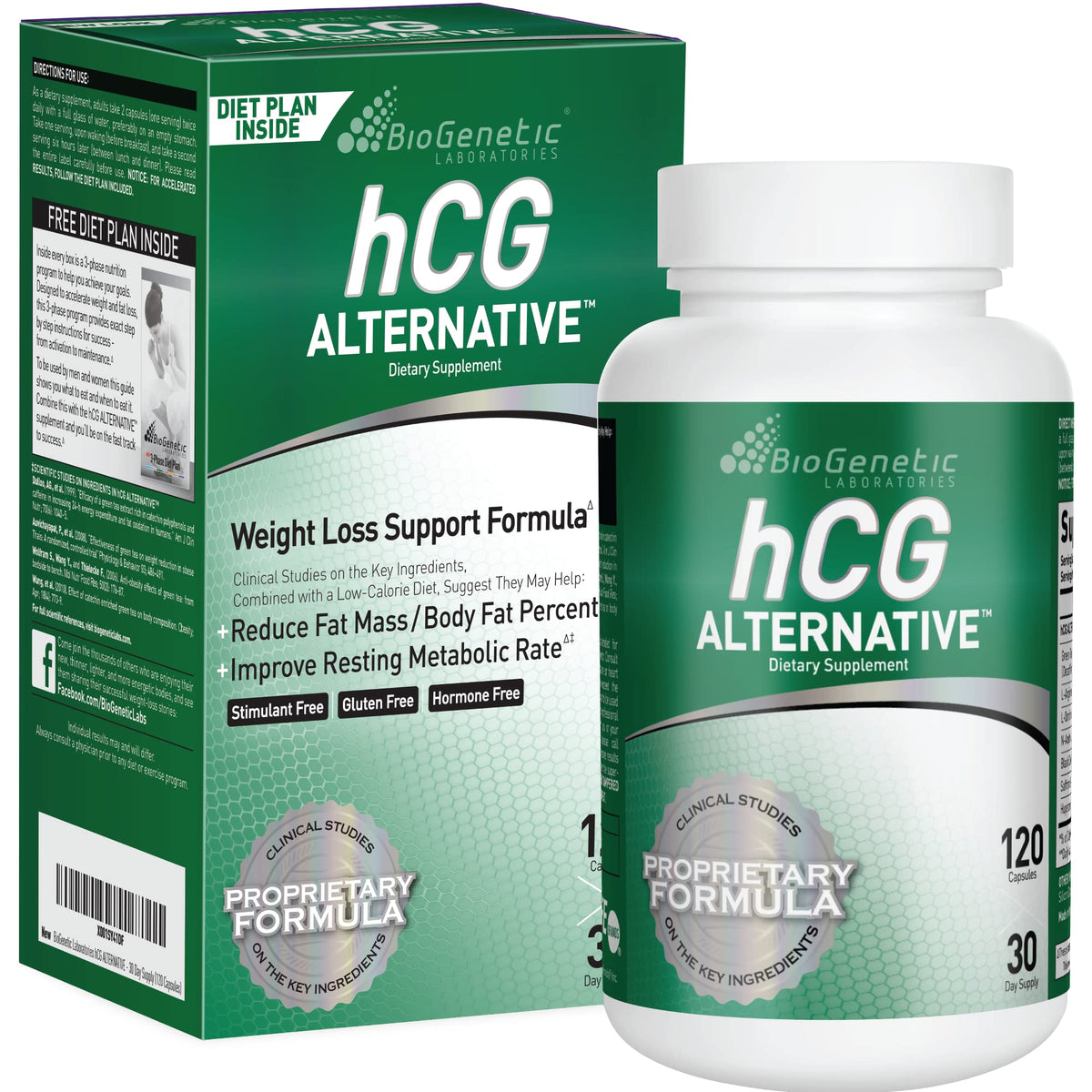 BioGenetic Laboratories hCG Alternative Fat Burner front view