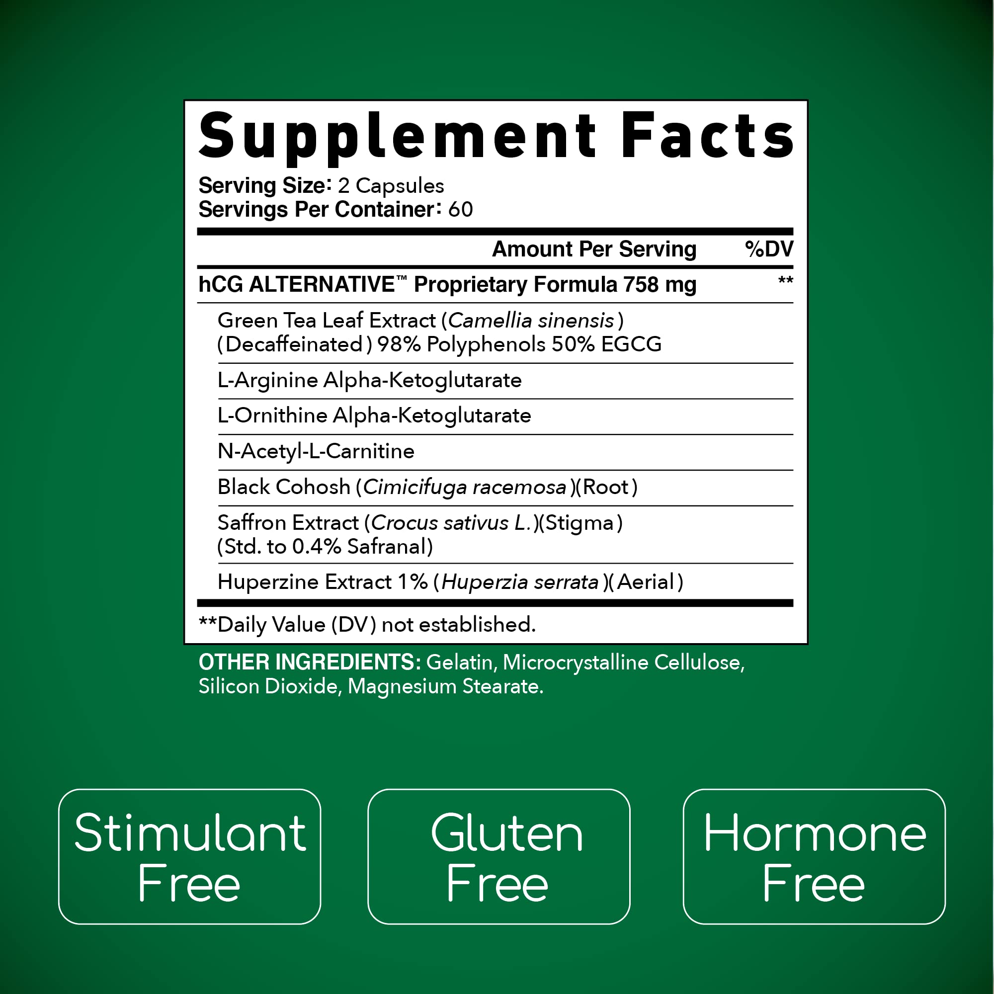 BioGenetic Laboratories hCG Alternative Fat Burner side view