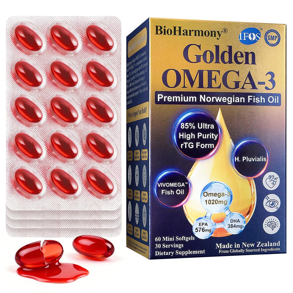 BioHarmony Fish Oil Softgels blister pack front view