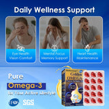 BioHarmony Fish Oil Softgels displayed with fresh fish