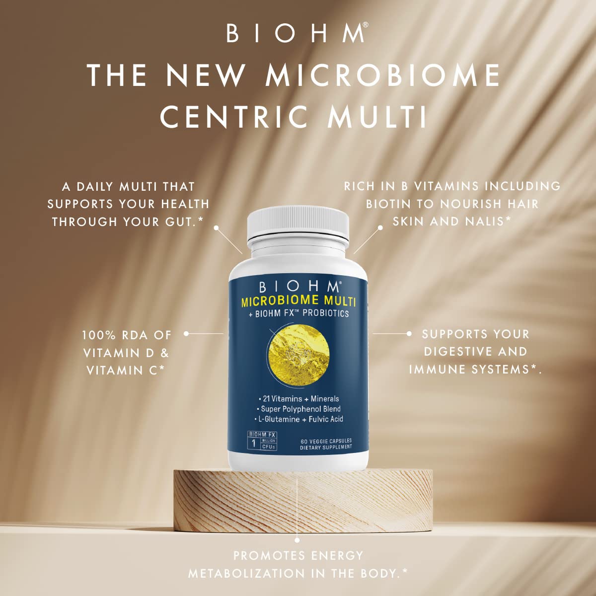 BIOHM Microbiome Multi Daily Supplement packaging