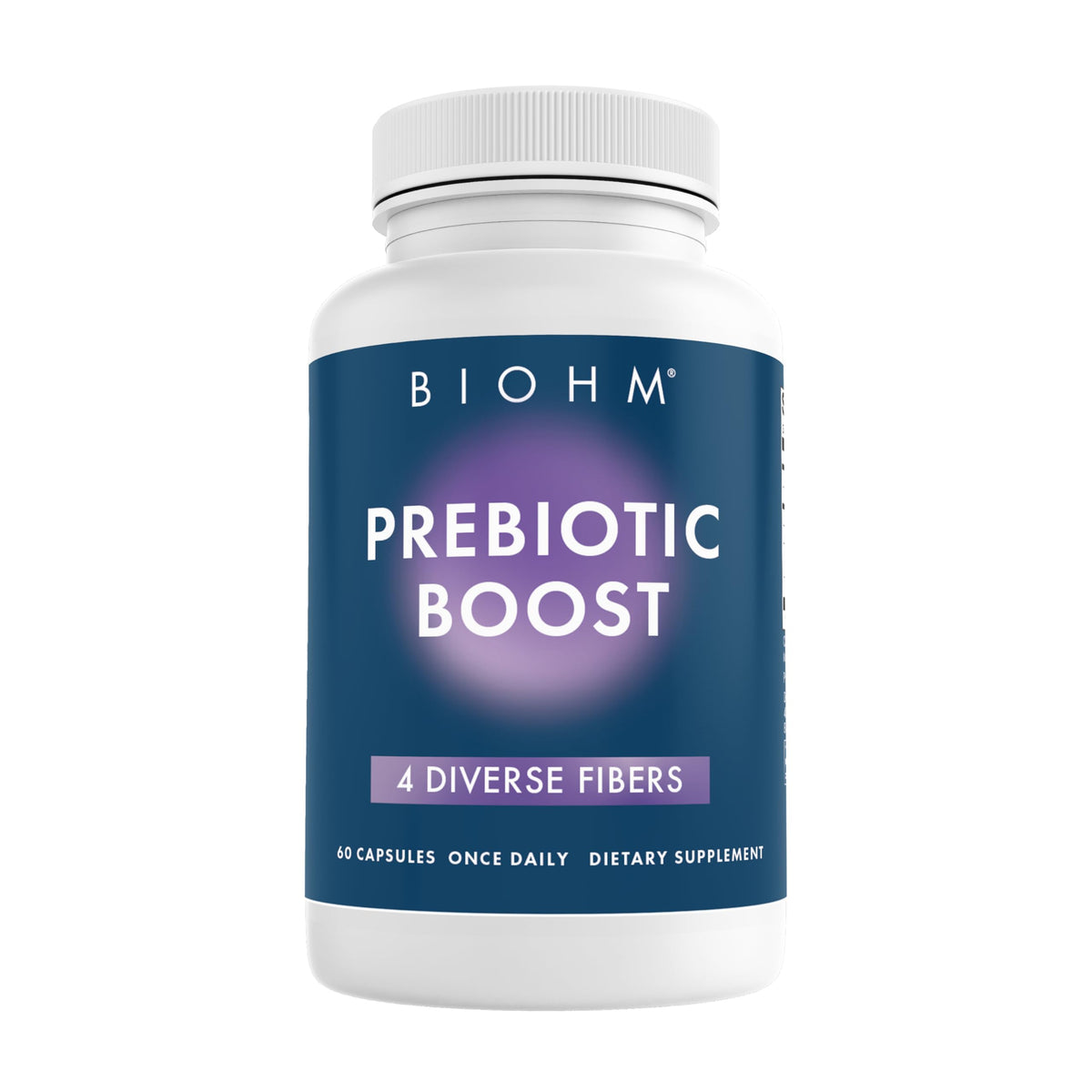 BIOHM Prebiotic support supplement bottle front view