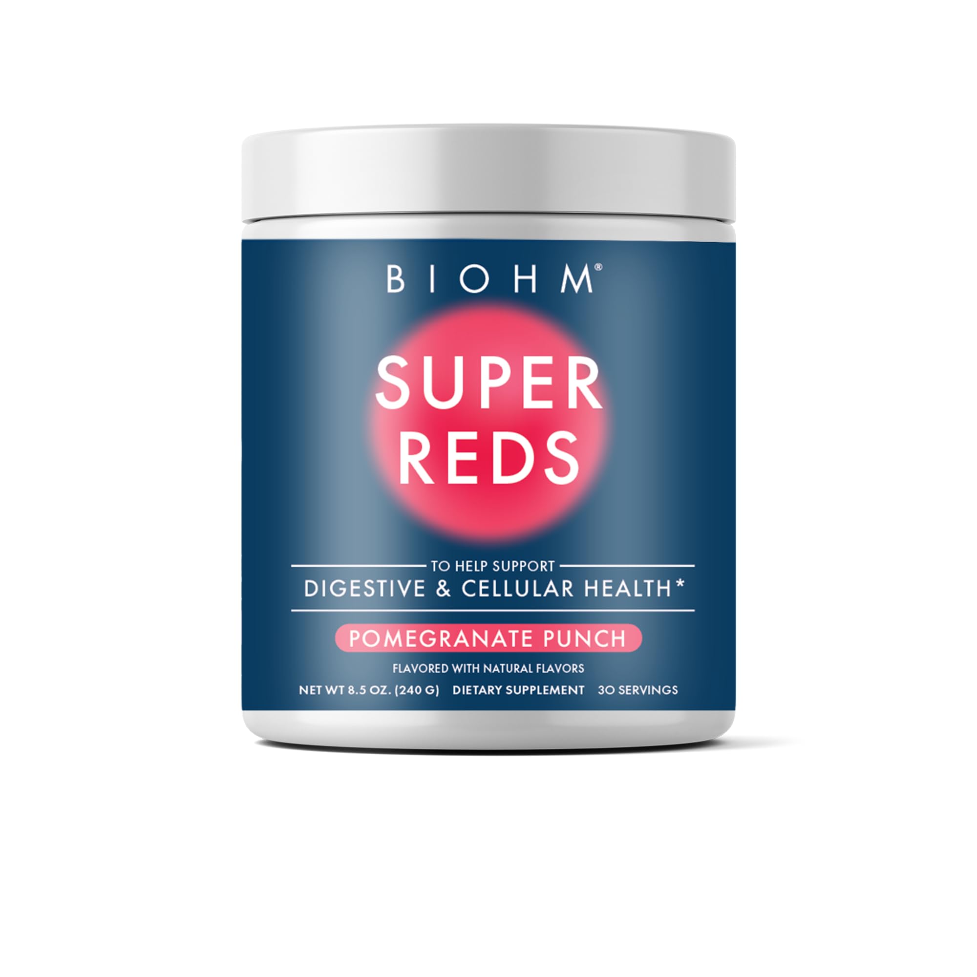 BIOHM Super Reds Powder 308g front view with packaging