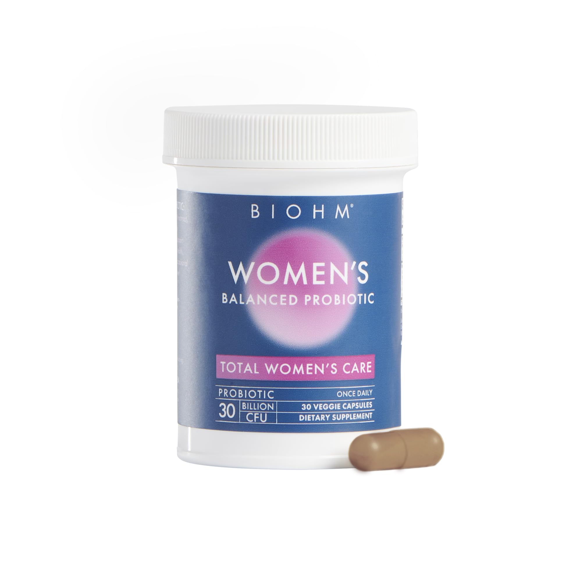 BIOHM Women's Balanced Probiotic Supplement front view