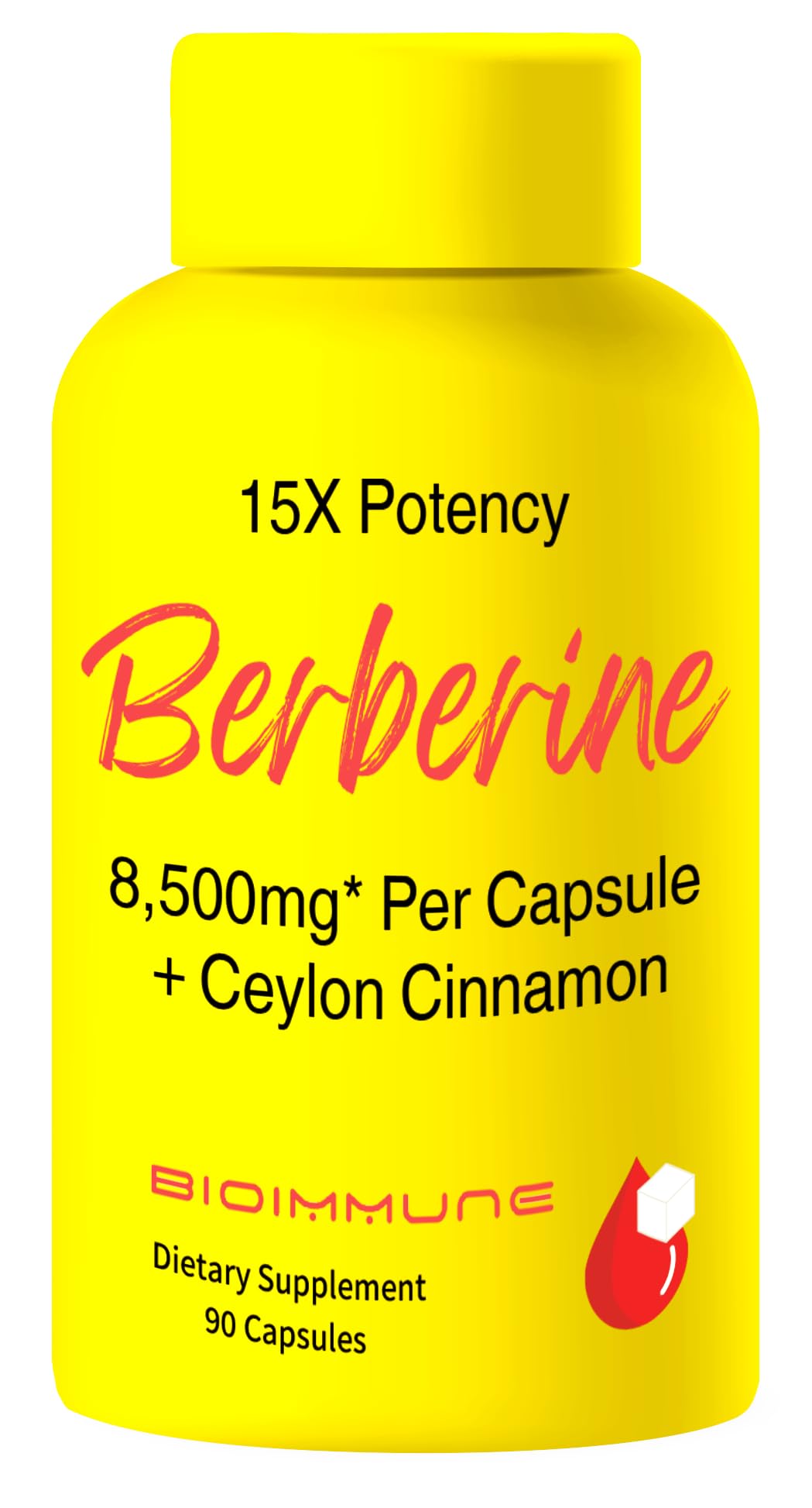 BioImmune Berberine Supplement 600mg front view
