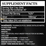 BioImmune Colloidal Silver 272g back view with ingredients