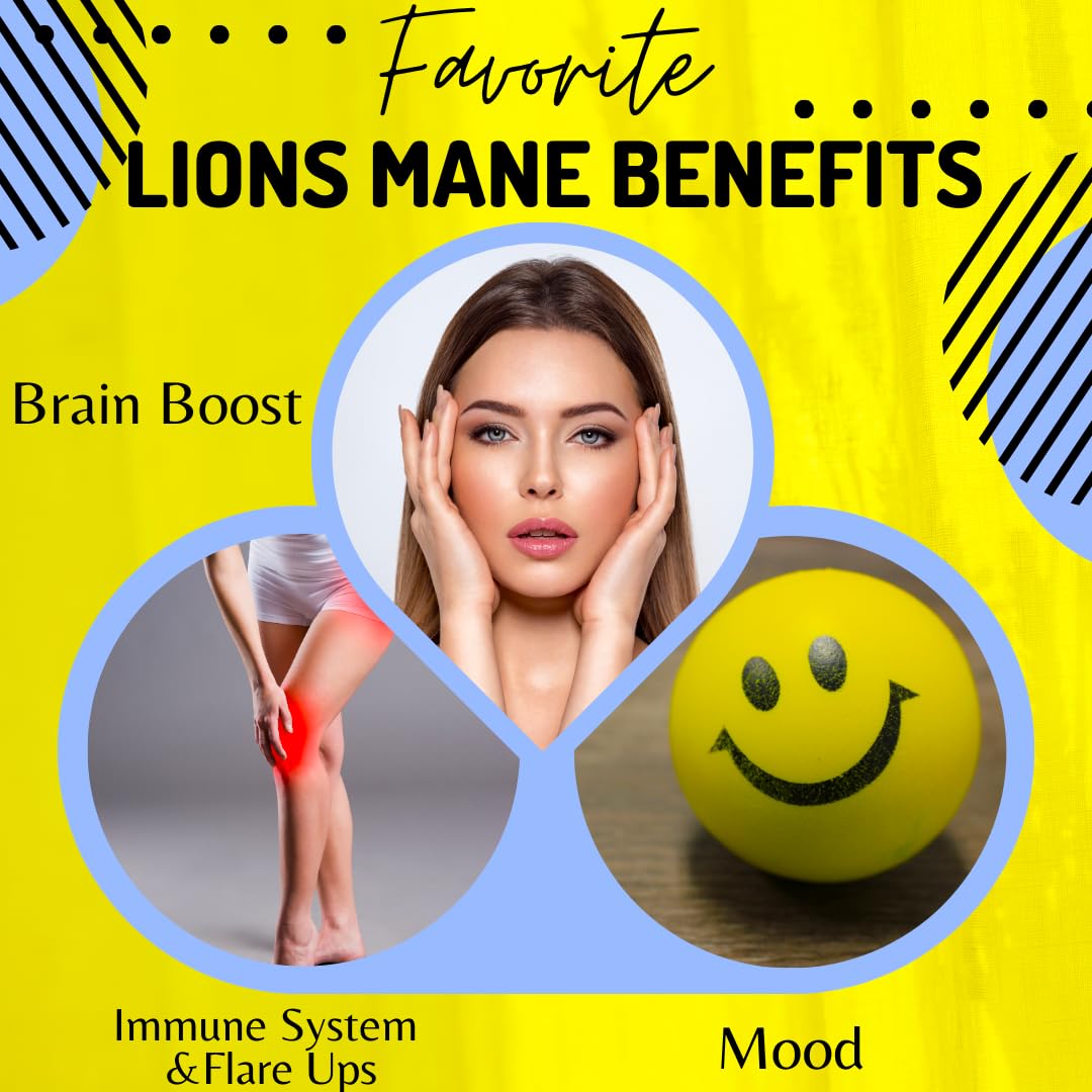 BioImmune Lion's Mane Mushroom Supplement 10X Potency side view