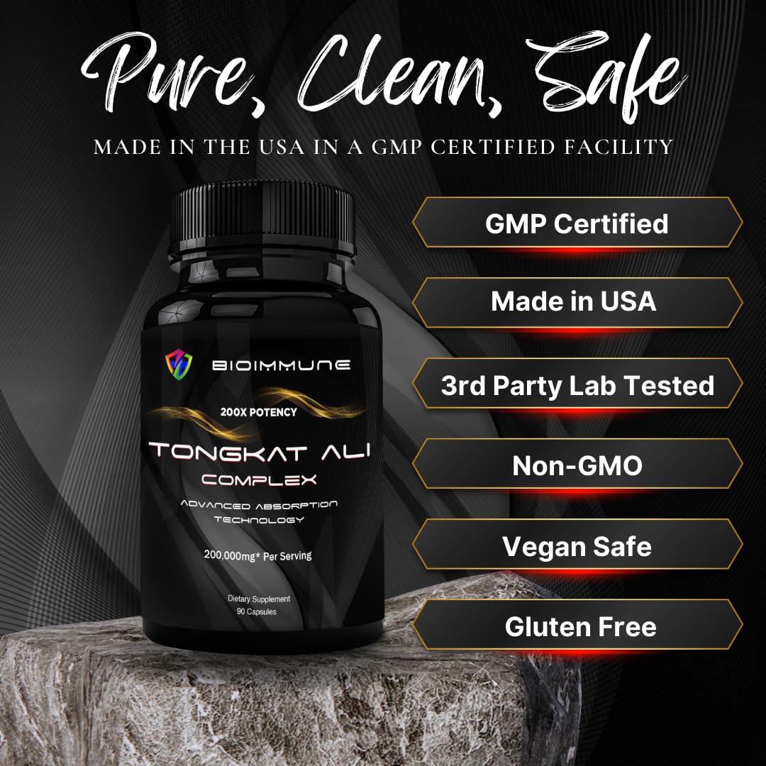 BioImmune Tongkat Ali capsule bottle with two capsules