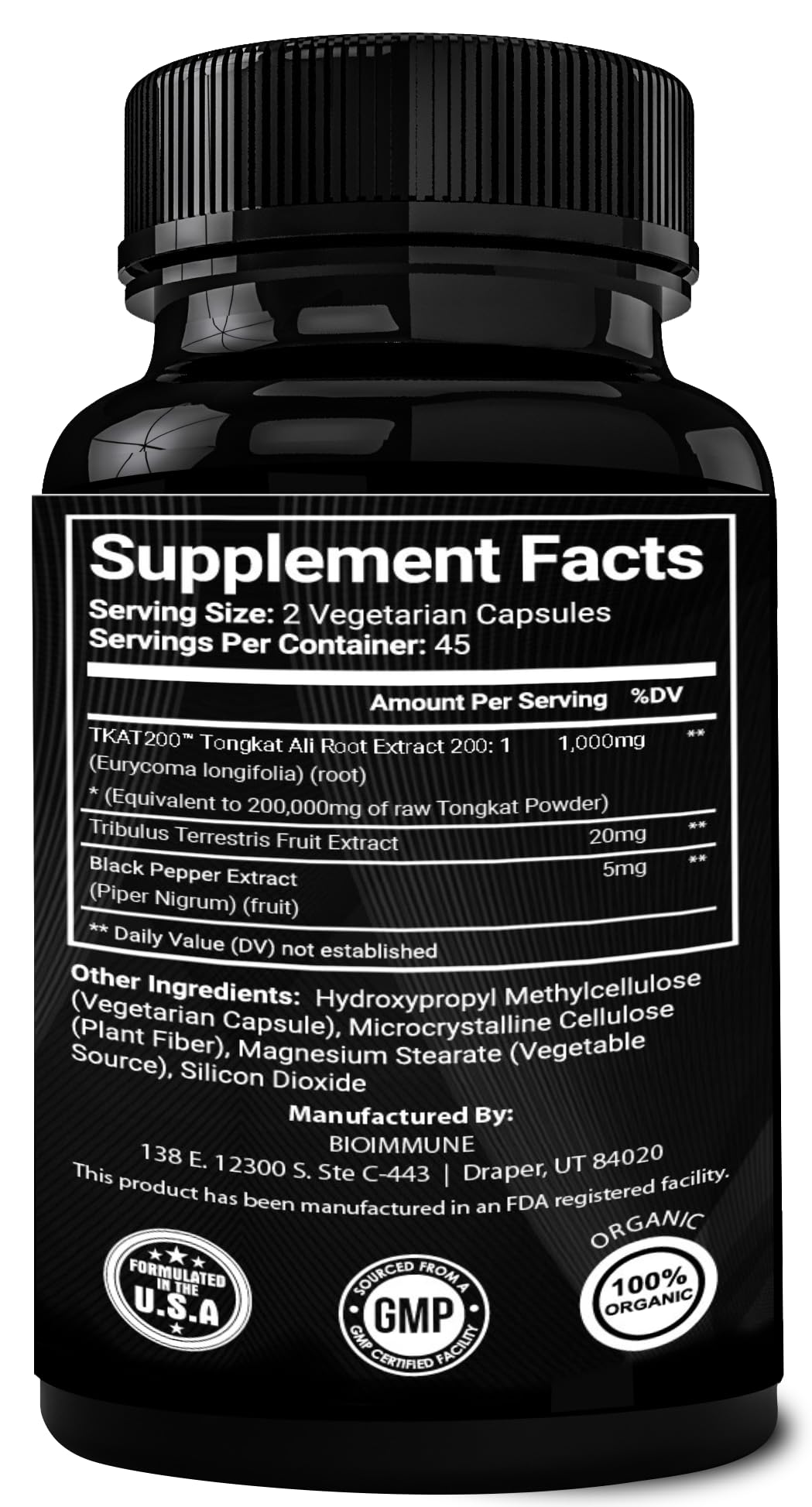 BioImmune Tongkat Ali capsules in a lifestyle setting