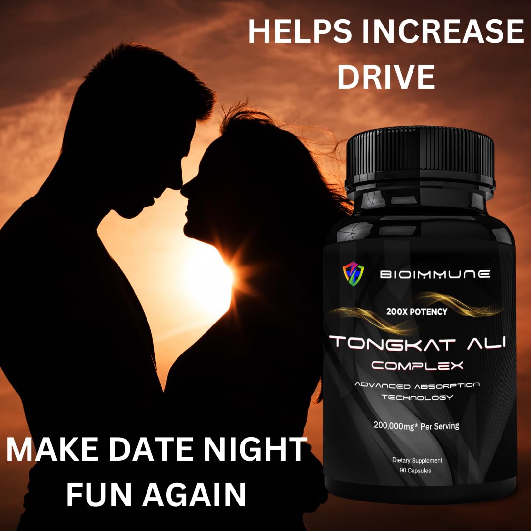 BioImmune Tongkat Ali capsules with a measuring spoon