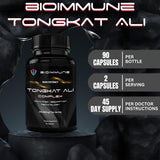 BioImmune Tongkat Ali product details and benefits on packaging