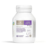 Bioisland L-Lysine Chewable Tablets with a glass of water