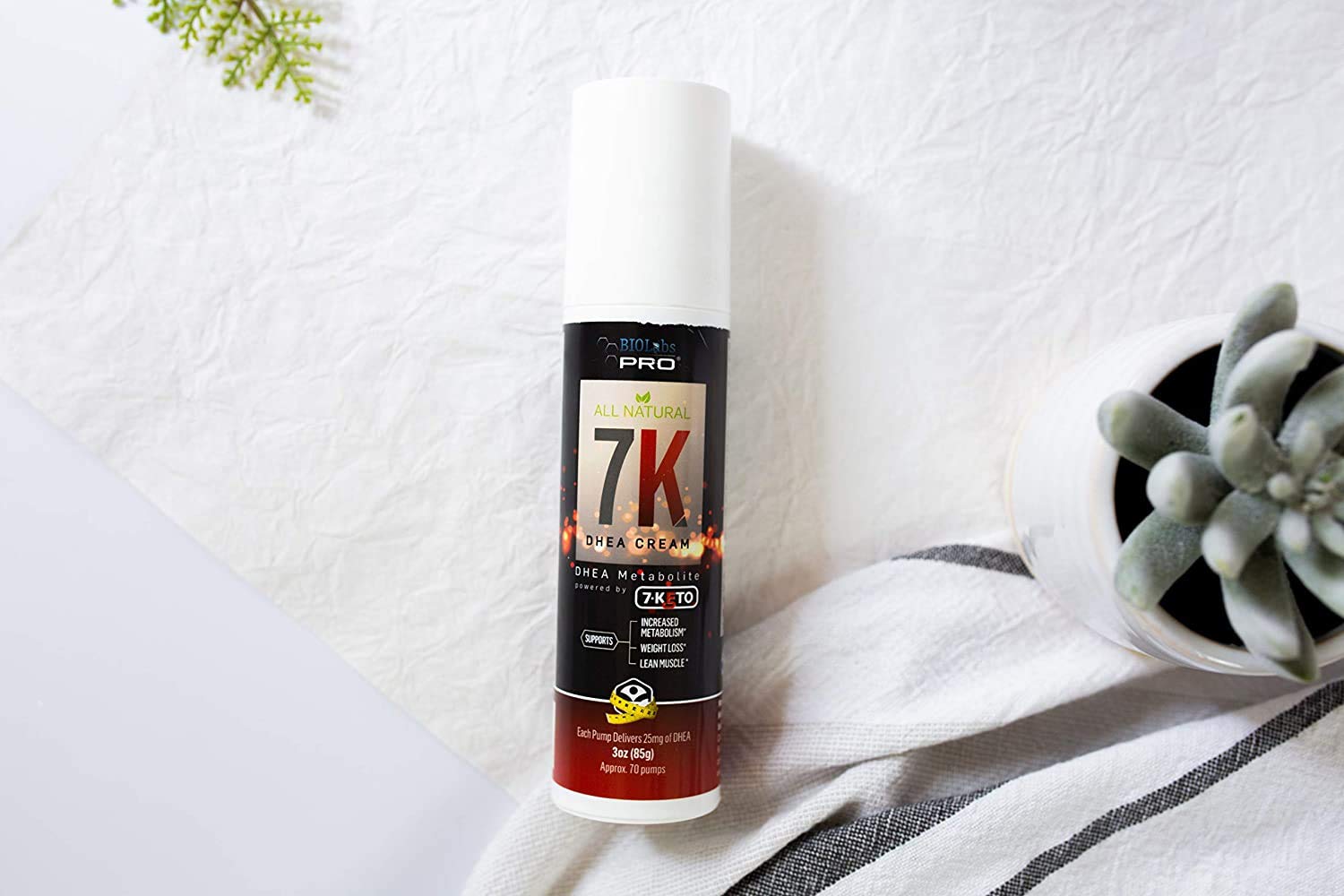 BIOLABS PRO 7-Keto DHEA Cream 1750mg pump dispenser