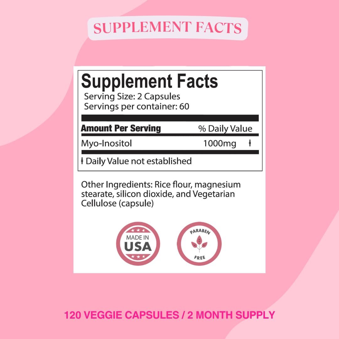 BIOLABS PRO Myo-Inositol bottle with capsules spread out