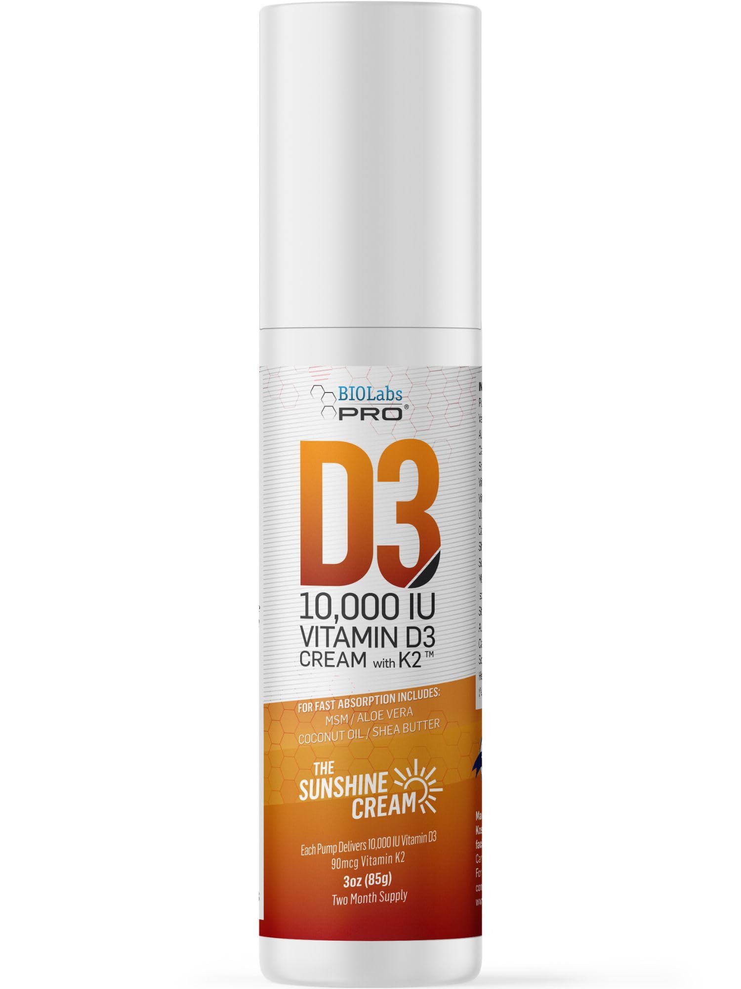 BIOLABS PRO Vitamin D3 & K2 Combination 85g front view