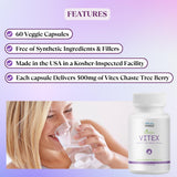 BIOLABS PRO Vitex Chasteberry Supplement 500mg capsule close-up