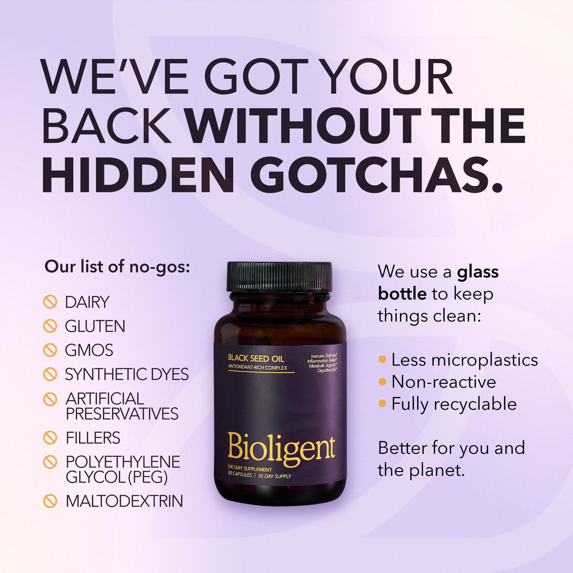 BIOLIGENT Black Seed Oil Capsules close-up