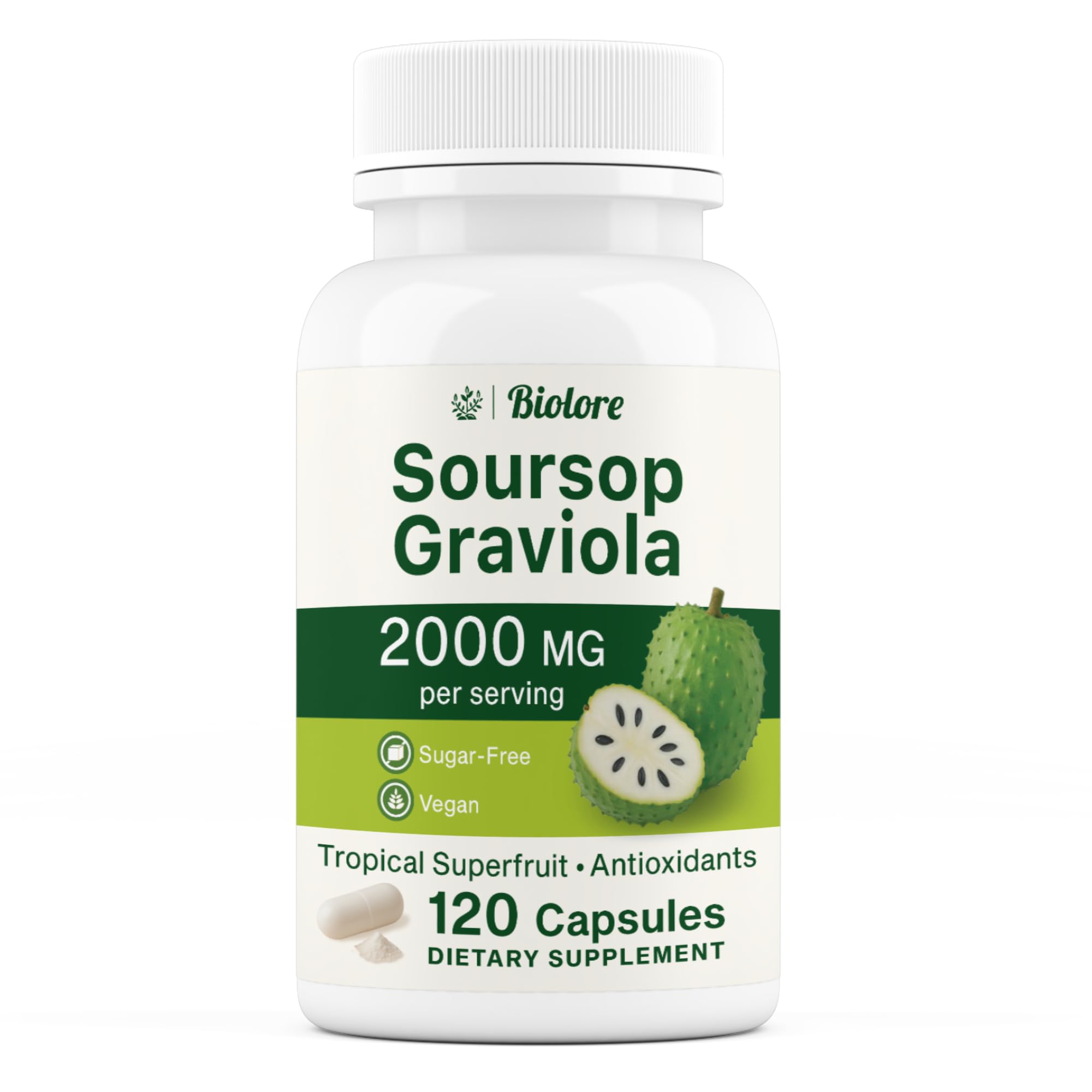Biolore Soursop Extract Capsules bottle front view