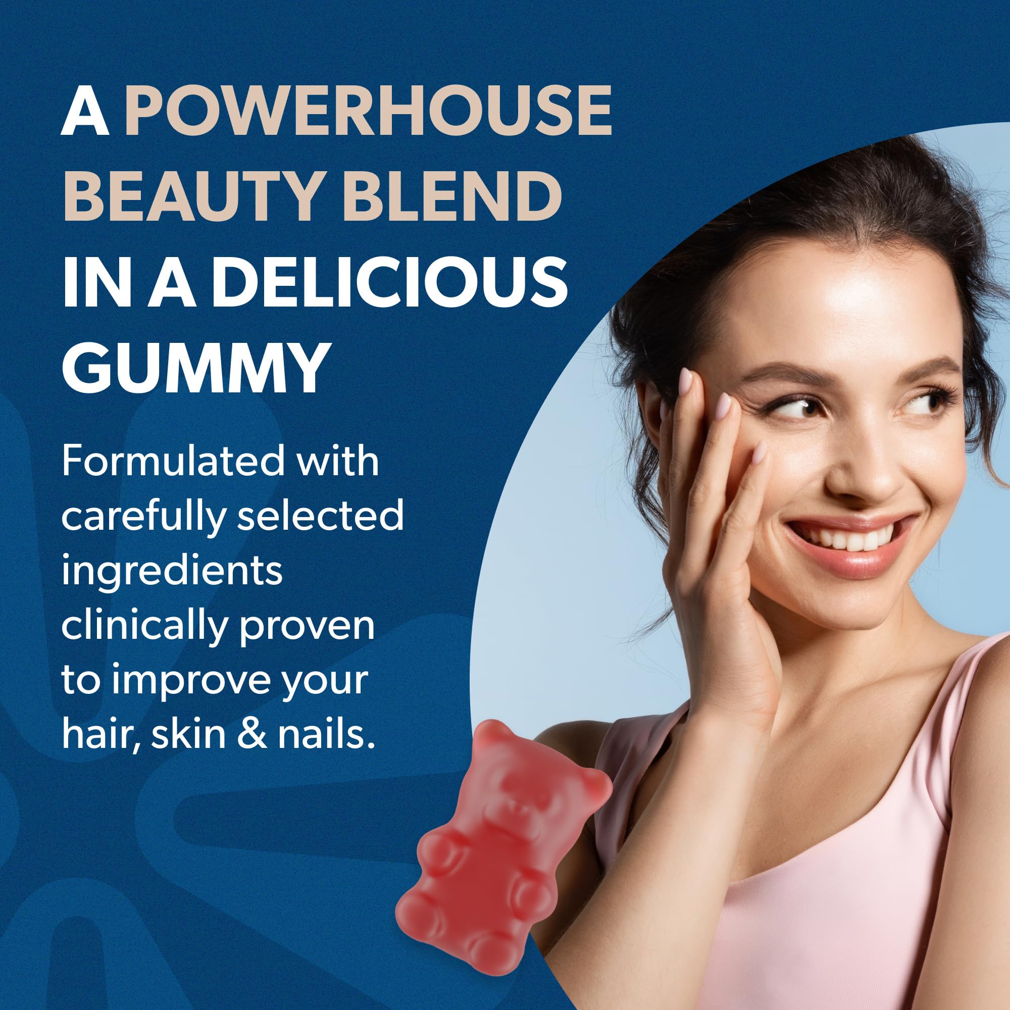 BIOMA Beauty Gummies 230g back view with nutritional information