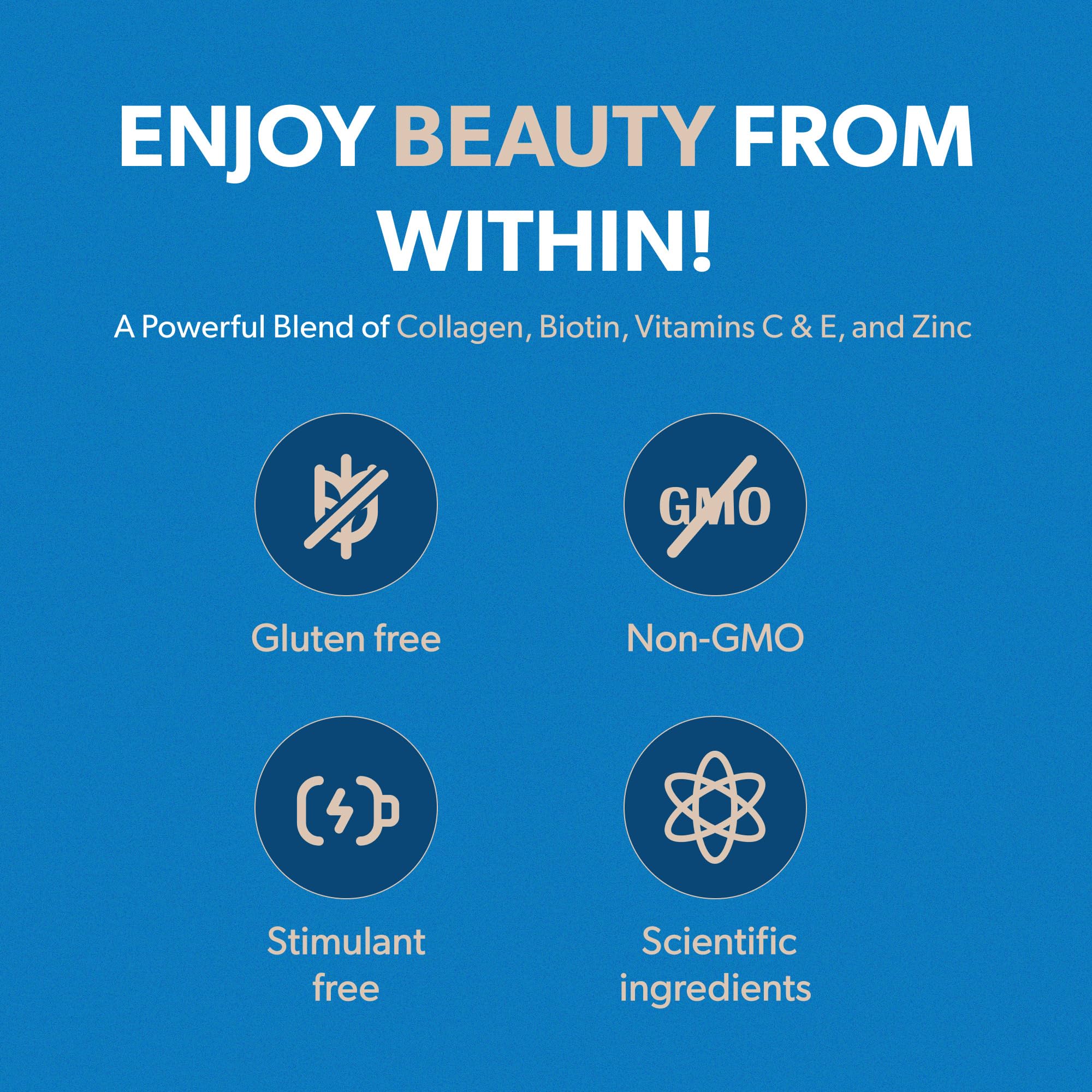 BIOMA Beauty Gummies 230g with a measuring spoon