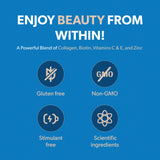 BIOMA Beauty Gummies 230g with a measuring spoon