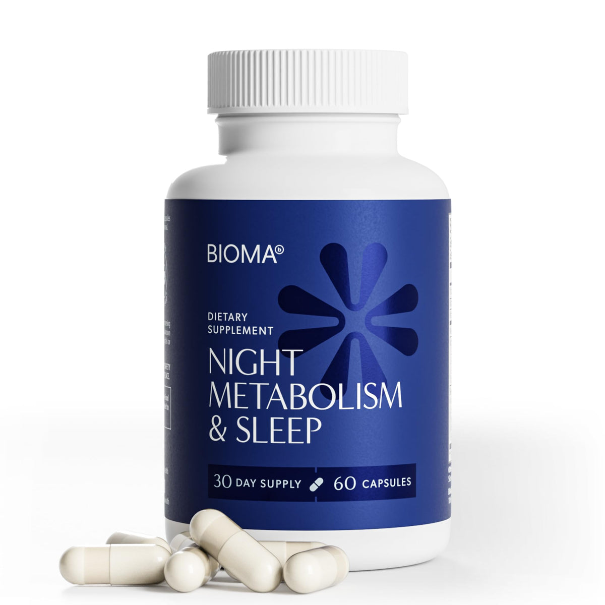 BIOMA Night a balanced routine & Sleep Supplement front view packaging