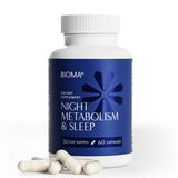 BIOMA Night a balanced routine & Sleep Supplement front view packaging
