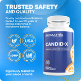BioMatrix Candid-X Oregano Supplement with herbal background