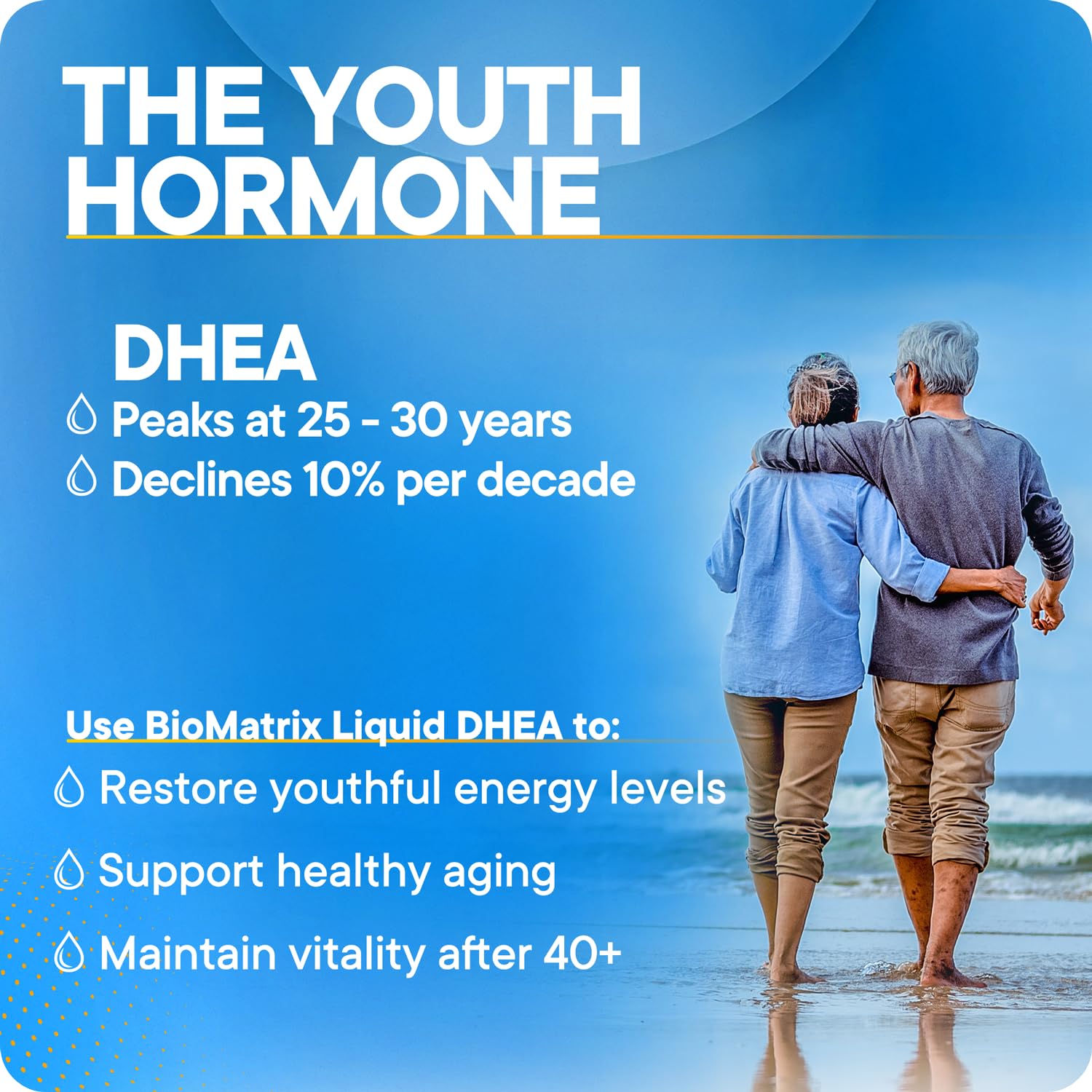 BioMatrix DHEA bottle on a wooden table