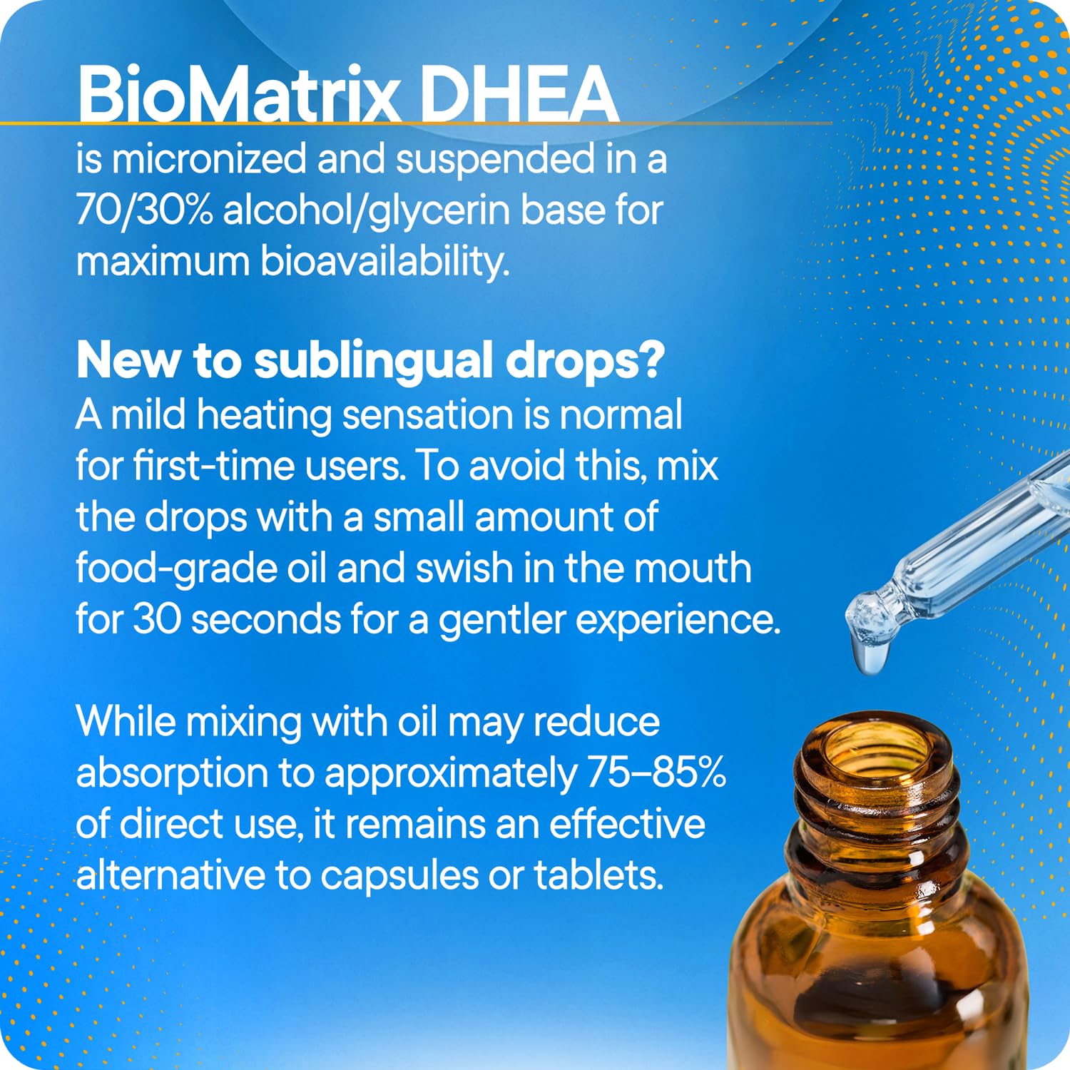 BioMatrix DHEA Sublingual Liquid side view