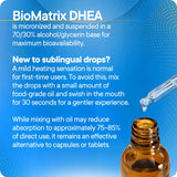 BioMatrix DHEA Sublingual Liquid side view