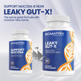 BioMatrix Leaky Gut-X supplement back view with ingredient list