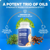 BioMatrix Microb-Defend soft-gels with ingredients