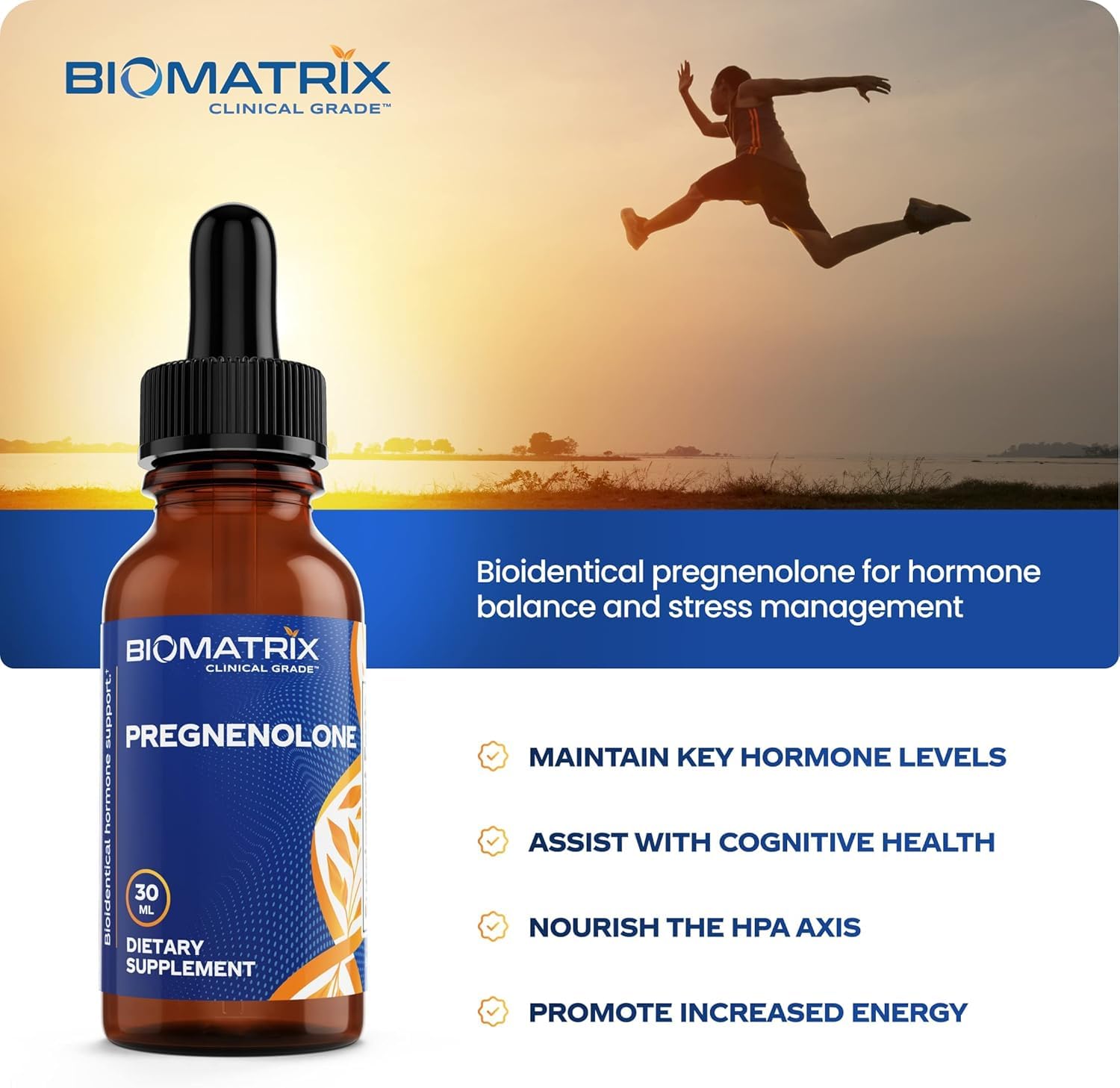 BioMatrix Pregnenolone Liquid Drops 30ml packaging