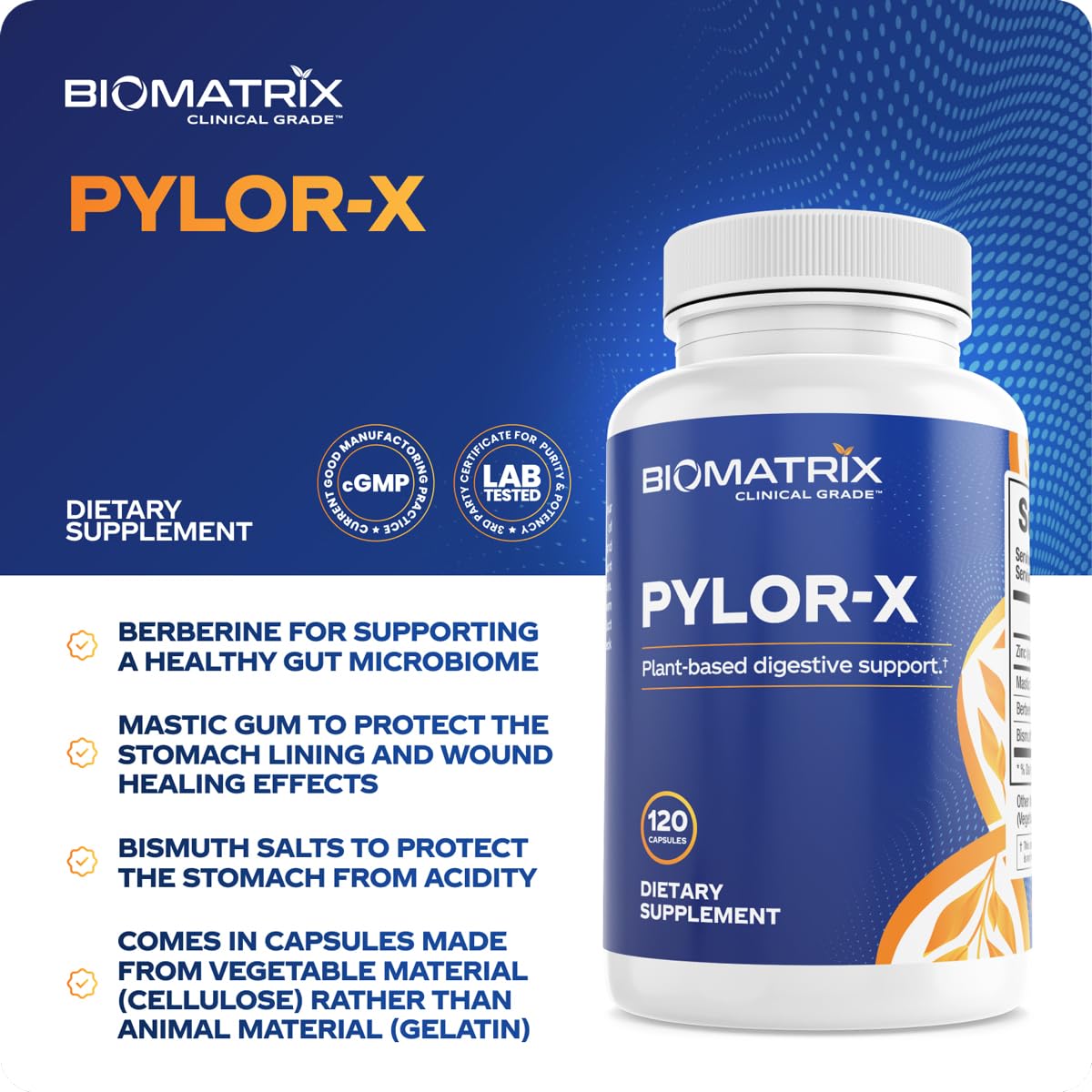 BioMatrix Pylor-X packaging with ingredients list