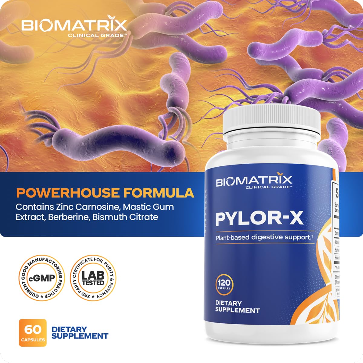 BioMatrix Pylor-X side view showing product label