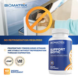 BioMatrix Support Biotic packaging with ingredient list