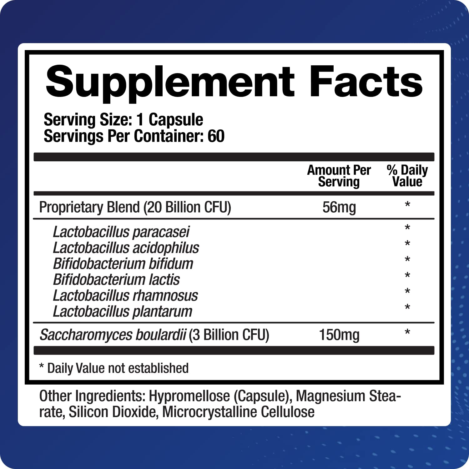 BioMatrix Support Biotic supplement side view with capsule details